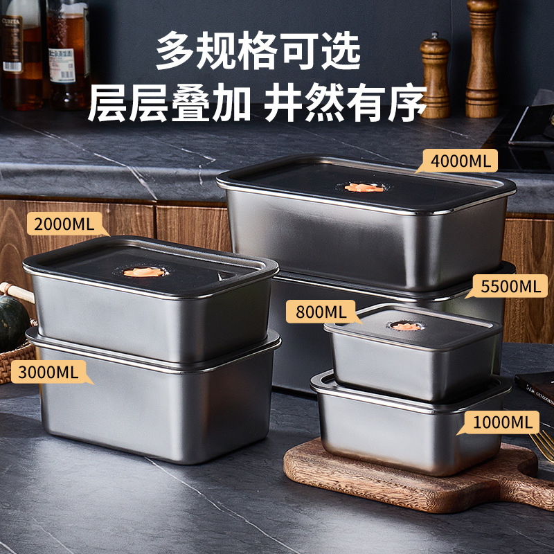Stainless steel food storage boxes, food-grade refrigerator storage boxes, refrigerated sealed lunch boxes with LIDS, commercial cross-border wholesale Application Scenario