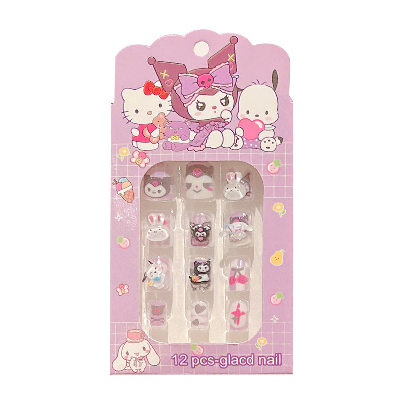 Children's nail stickers cartoon Sanrio Strawberry bear Little girl baby cute foot sticker stickers Nail art sheet stickers Item Picture