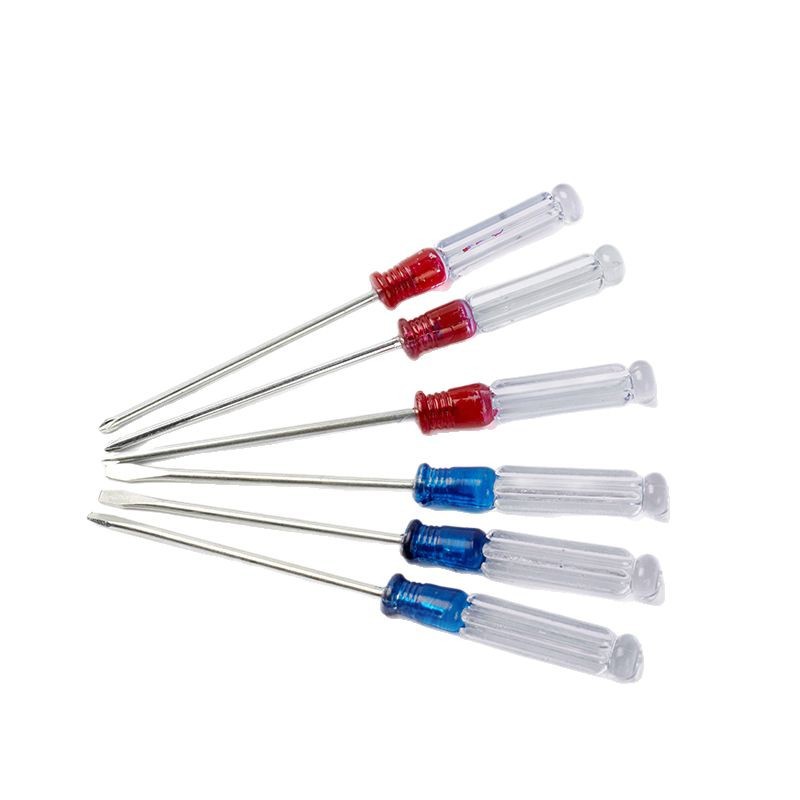 Crystal screwdriver, 3MM small screwdriver with transparent handle, for repairing mobile phones and computers, small screwdriver, cross and straight mini screwdriver Item Picture