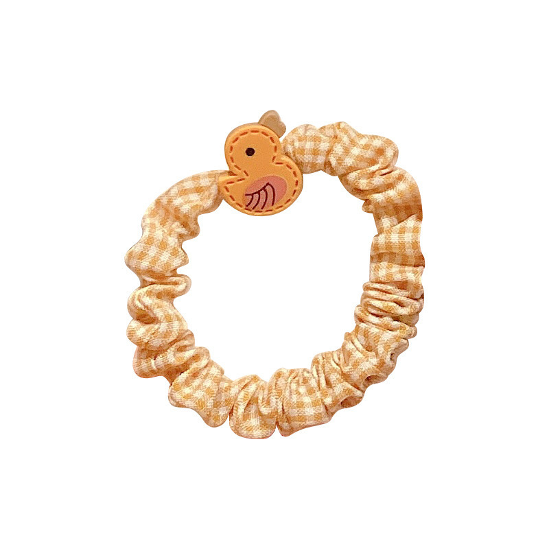 Children's cartoon animal small intestine hair band, flower high-elasticity rubber band, girls' hair won't be damaged, cute baby hair accessory and hair band Item Picture