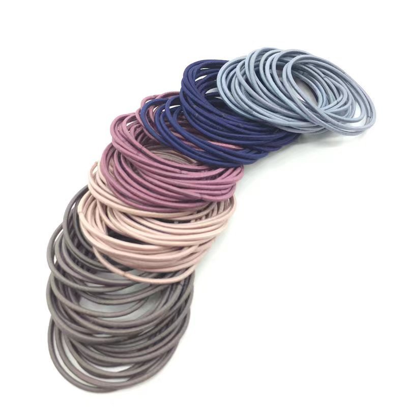 Simple and seamless leather bands from Japan and South Korea that won't hurt hair, girls' hair lanyards, Korean baby hair accessories and hair ties for tying hair Item Picture