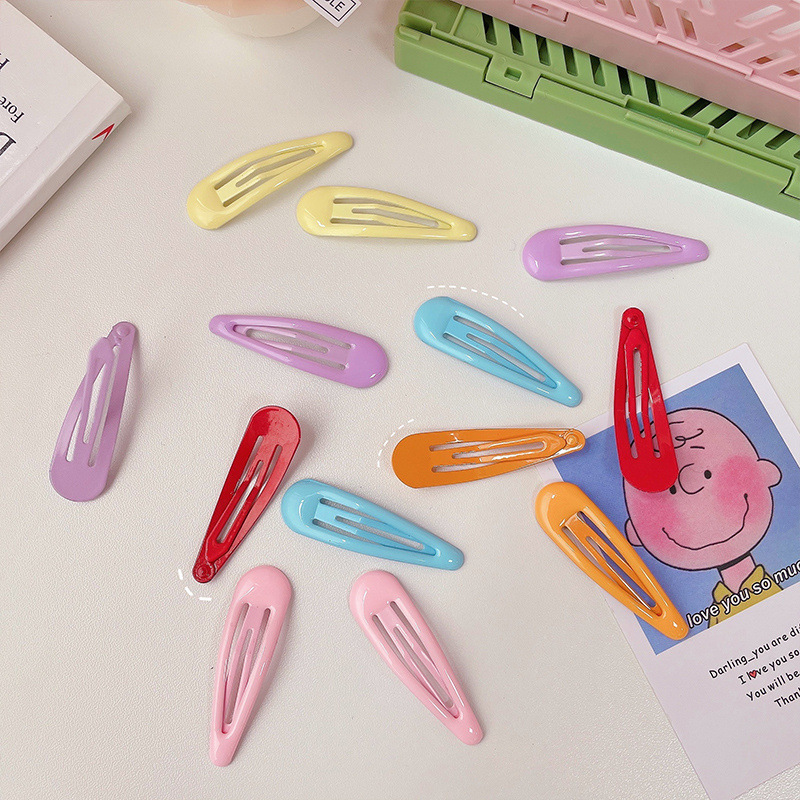 Wholesale popular hair clips, macaron hair clips, Hyuna candy color resin bangs clips, girl heart resin bb clips Specification drawing