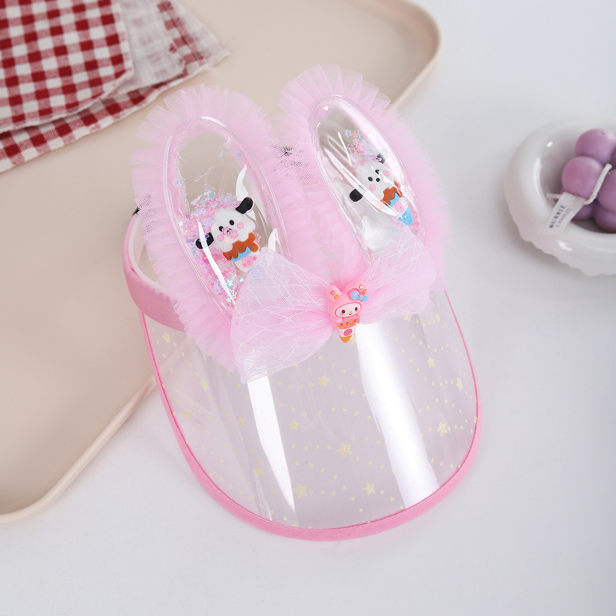 Children's sun protection hats, girls' hats, spring and summer sun protection hats, princess big crown headband open-top sun hats Application Scenario