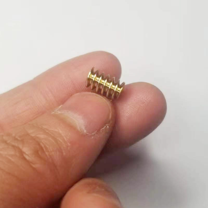 0.5 module copper worm gear 6*10*2mm hole helical tooth metal transmission gear worm gear with gear hobbing Specification drawing