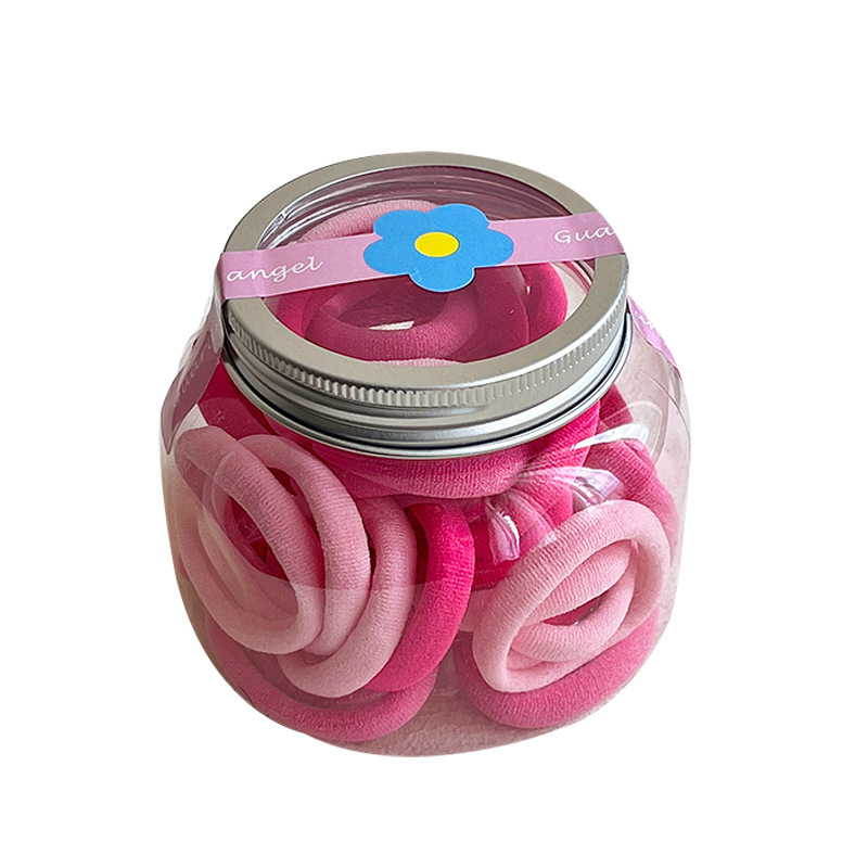 Children's candy-colored hair bands, girls' colorful rubber bands, little girls' towel bands, thick leather covers that won't damage hair, summer hair ties Item Picture