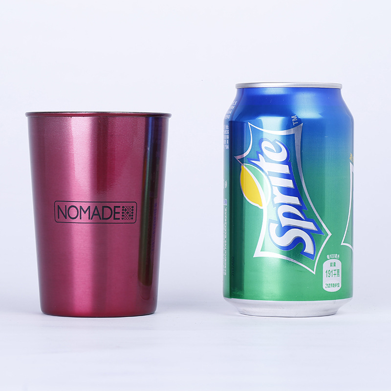 Stainless steel spray-painted wine glasses, mini spray-painted beer glasses, portable water cups, bar spirits manufacturer customization details Picture