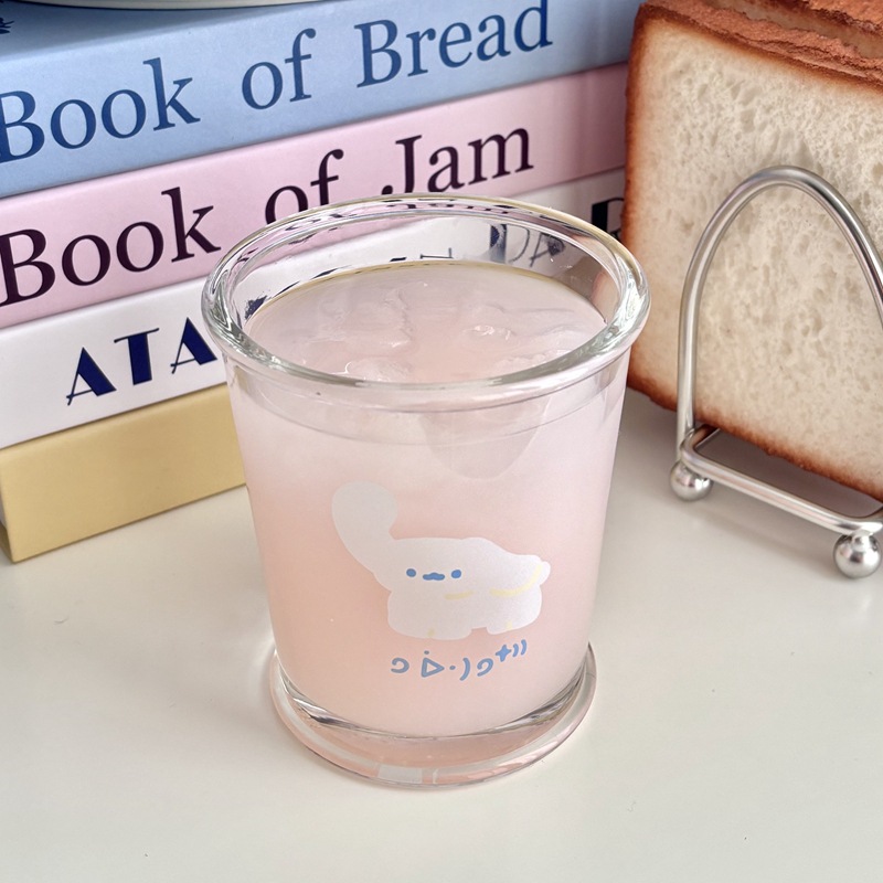 Homemade Instagram girls' high-appearation-level glass cups, cold brew coffee cups, couple water cups, best friend breakfast cups, milk cups details Picture