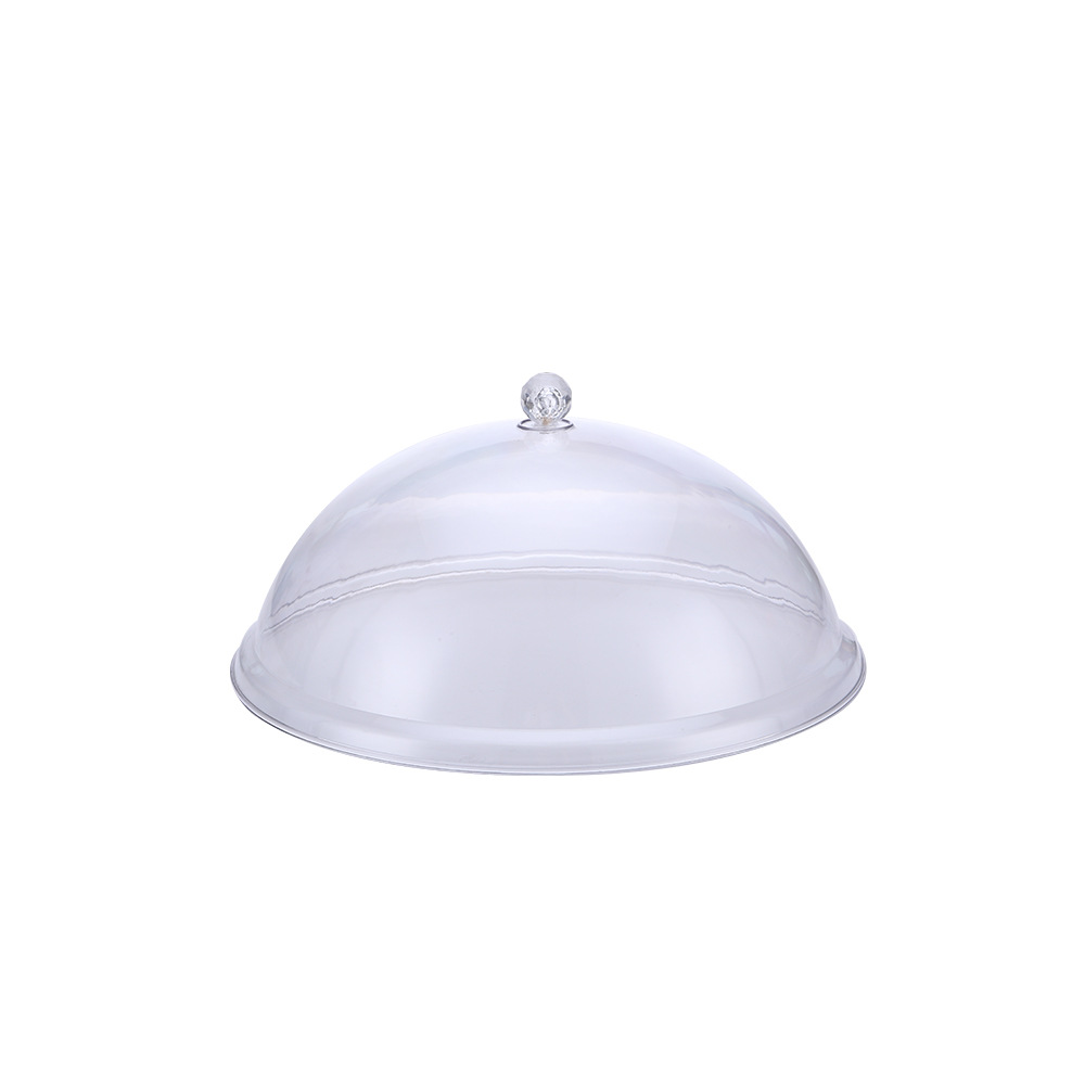 PC acrylic transparent food cover, dust cover, round plastic vegetable cover, cake cover, fruit plate cover, snack cover, meal cover Item Picture