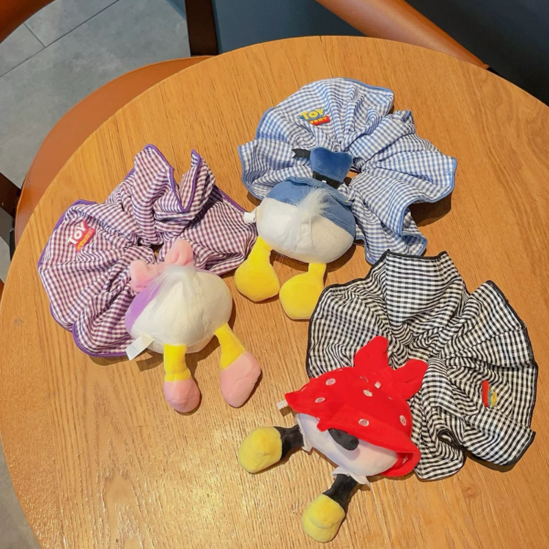 Mickey, Donald Duck, cute bottom, large intestine, hair band, high-end female style, flower headwear, bun hair, hair rope, flower hair accessory full figure