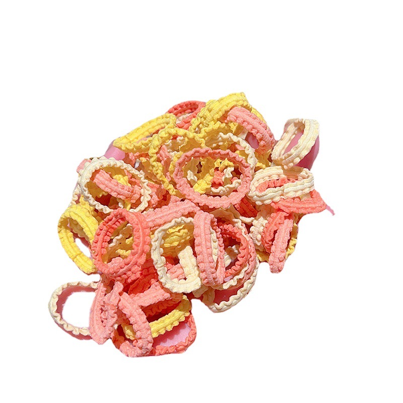 Children's hair ties are not harmful. Colorful canned lace rubber bands, girls' high-elasticity hair ties, baby headbands Item Picture