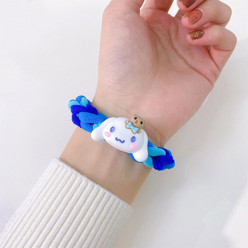 Sanrio Kuromi diy handmade gifts, woven rubber band hair ties, boyfriend and girlfriend couple bracelets, hair bands Application Scenario