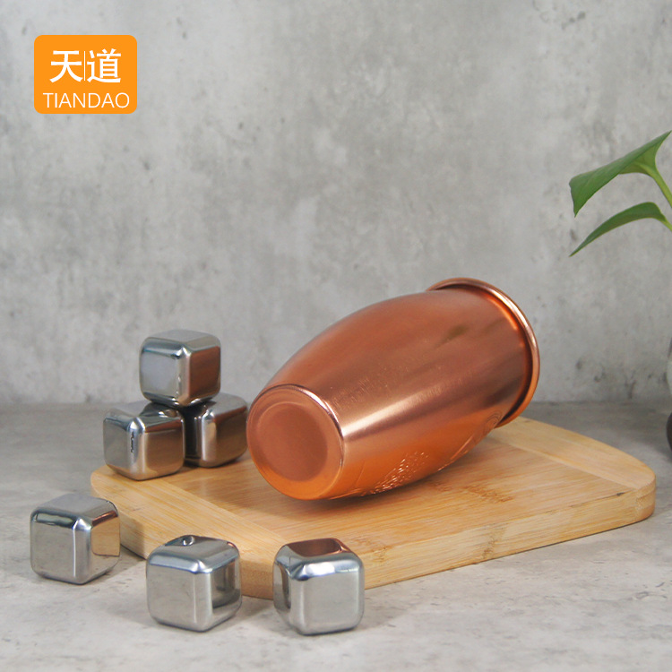 Reusable disposable aluminum cups, outdoor camping party cups, cold drink, beer, cola cups, rolled-up cocktail cups Specification drawing