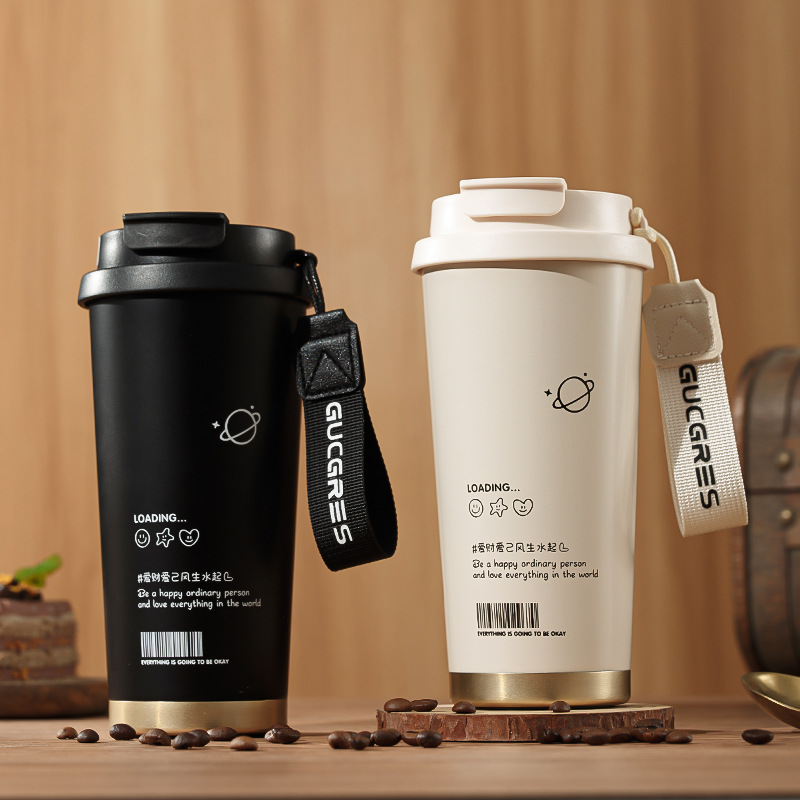 Wholesale of high-appearation-level graffiti cartoon insulated cups, cute dopamine stainless steel cups, cold coffee cups with logo printing Specification drawing