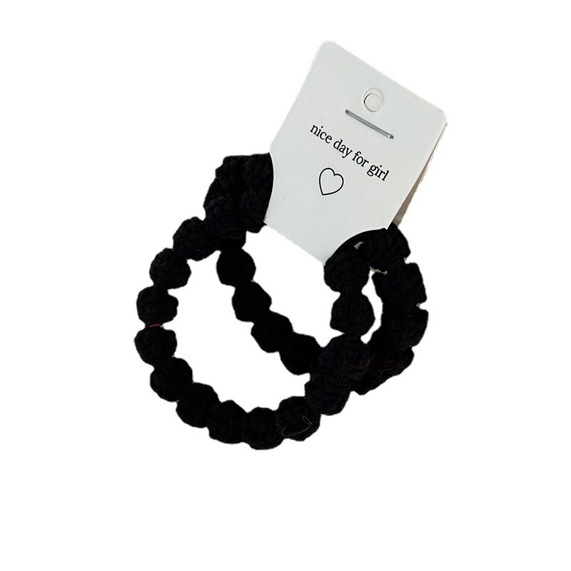 A new Korean-style spring and summer high-elasticity rubber band, plush hair tie and headband for women, a high-end hair accessory for tying and binding hair Item Picture