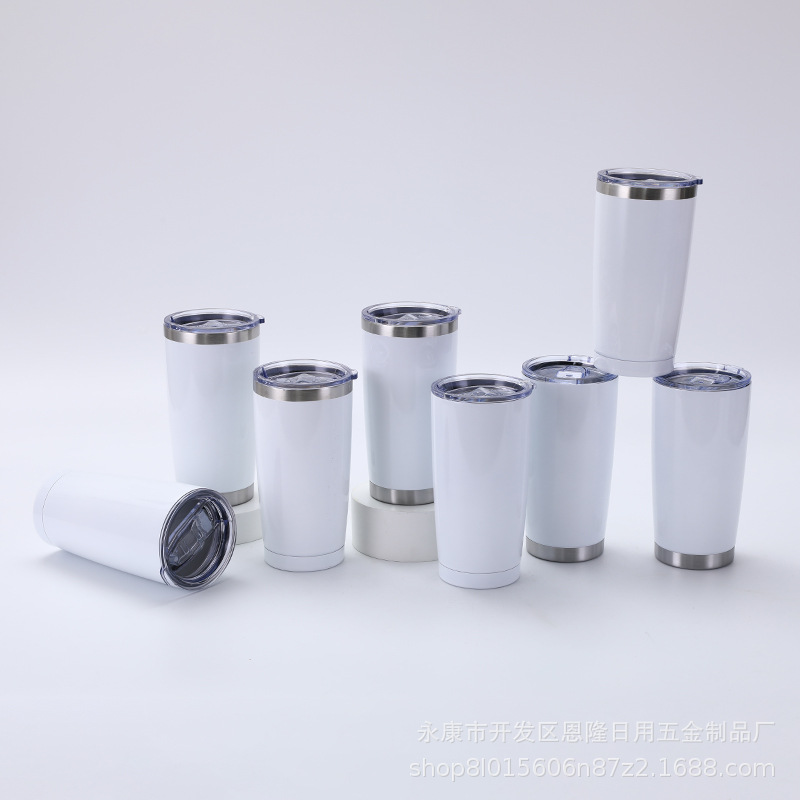 Cross-border 3D printed stainless steel 20 car cup with spray painting, large-capacity car insulation ice cup for export details Picture