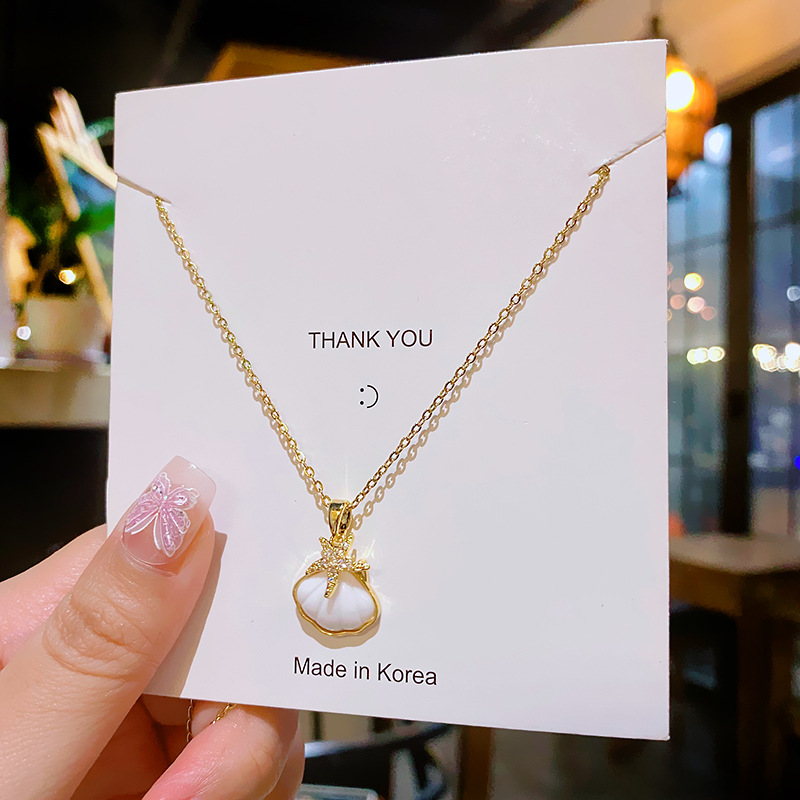 A fashionable and simple zircon bow titanium steel necklace with a unique feminine charm and a light luxury collarbone chain, a popular and high-end accessory Specification drawing