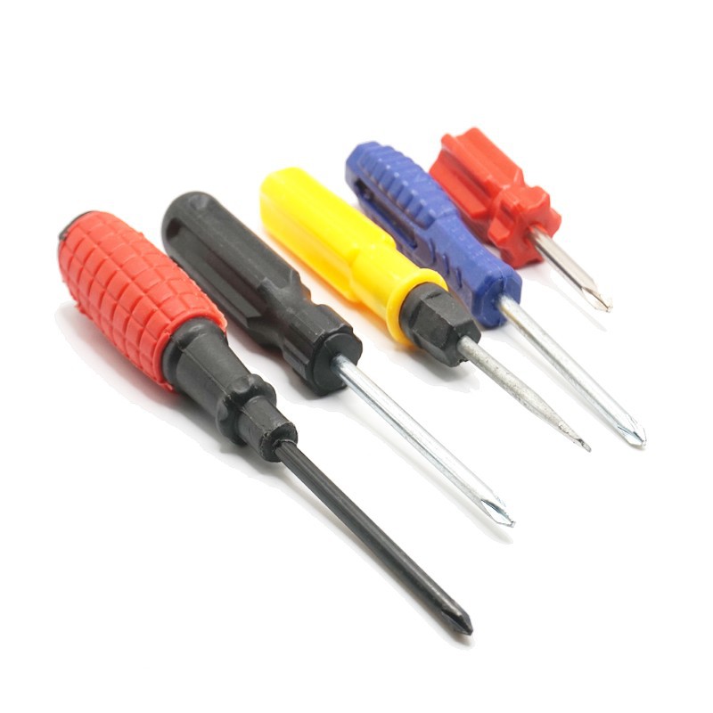 Simple gift: Plum Blossom dual-purpose flat-head screwdriver, screwdriver tip, screwdriver, hand grenade, plastic handle, cross-head screwdriver details Picture