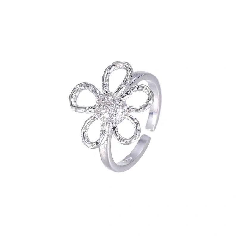 Sweet bow ring for women, layered and versatile, with a unique and fashionable design sense. S925 silver-plated open ring index finger ring Item Picture