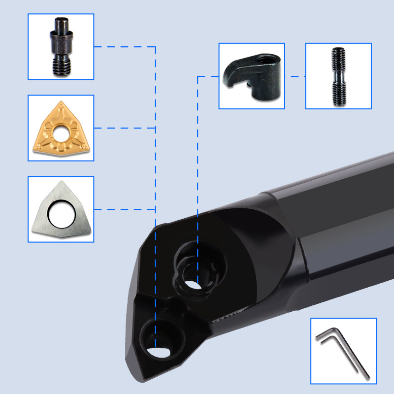 Wholesale of 95-degree inner hole turning tool holders S20R/S25S/S32T/40T-MWLNR08 peach-shaped CNC tool holders Application Scenario