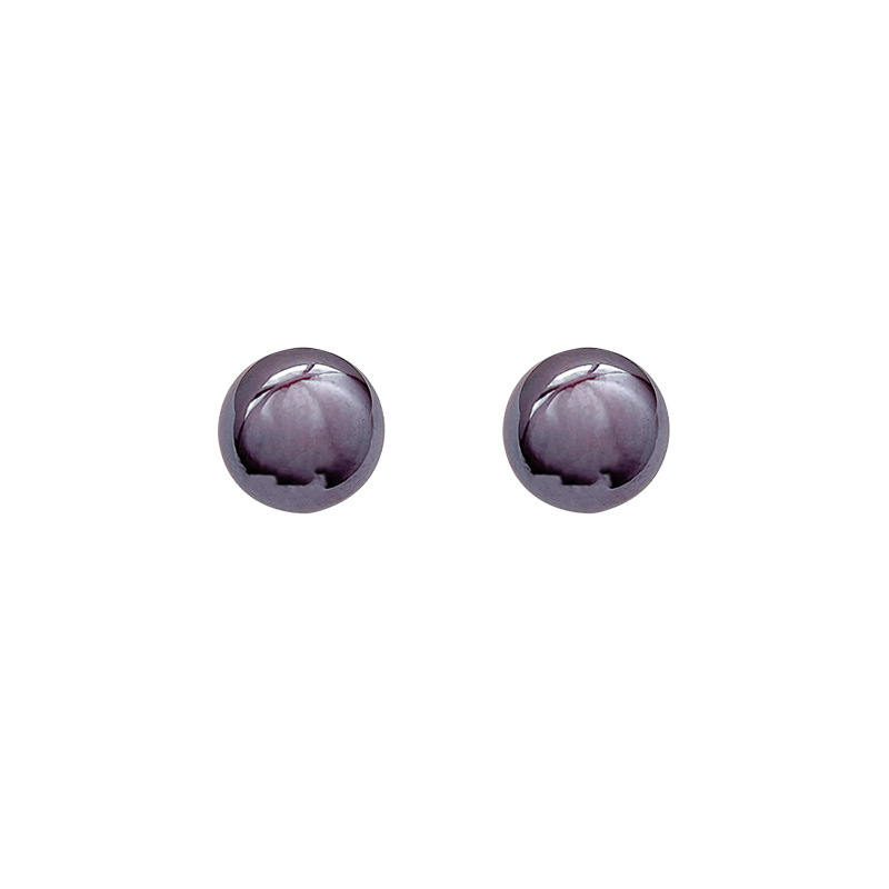 Dazzling purple grape bean pearl stud earrings, retro autumn and winter high-end style earrings, niche and unique light luxury cold style earrings Item Picture