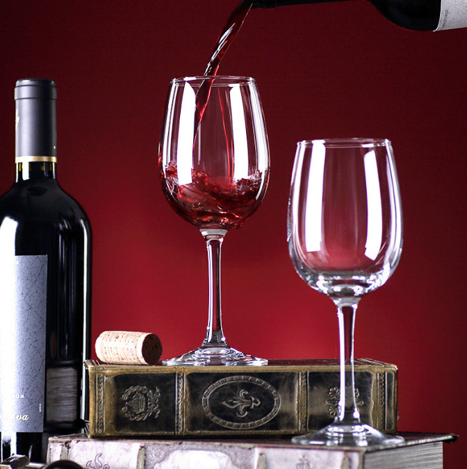 Lemeiya one-piece molded tall glass, red wine glass, champagne glass, Bray series tempered red wine glass details Picture