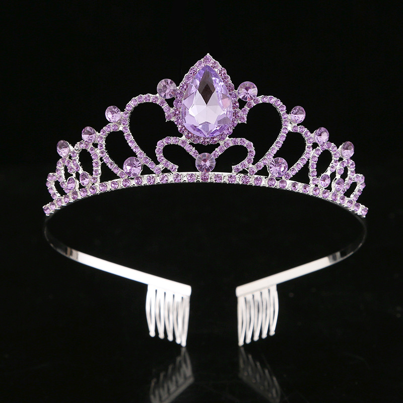 Crown headband, women's hair comb, royal crown headband, fairy Korean forest style, super fairy hair pressing, anti-slip, 18th birthday headwear Specification drawing