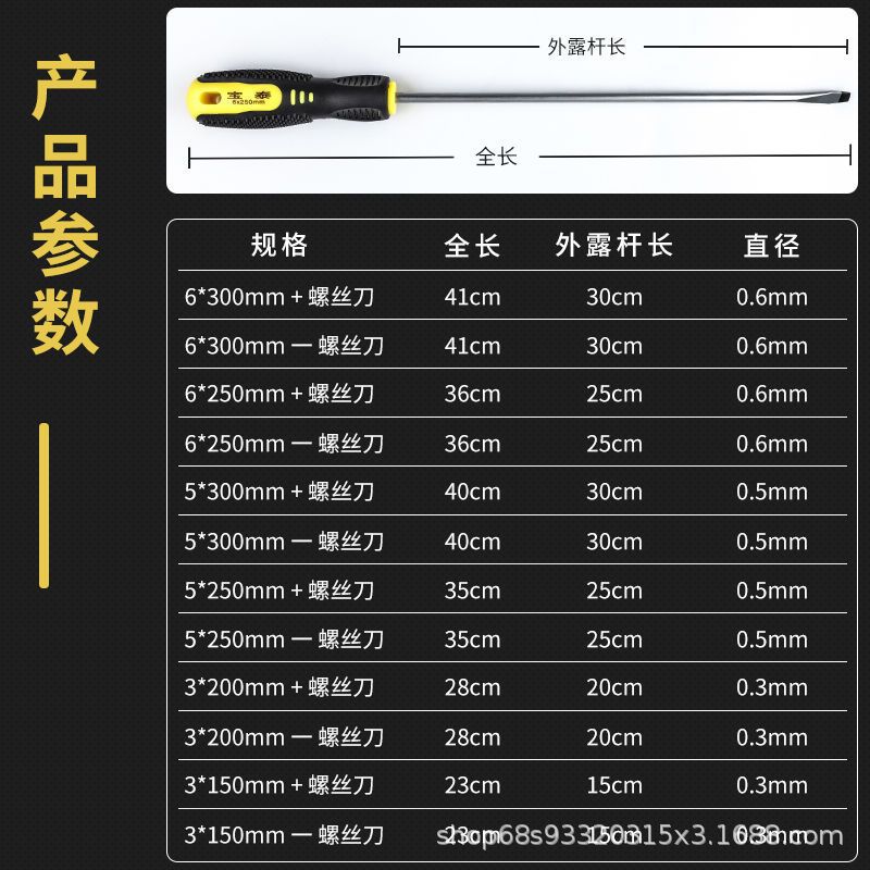 Multi-functional extended screwdriver with one cross, industrial-grade long strong magnetic screwdriver, household repair and disassembly for washing machines Application Scenario