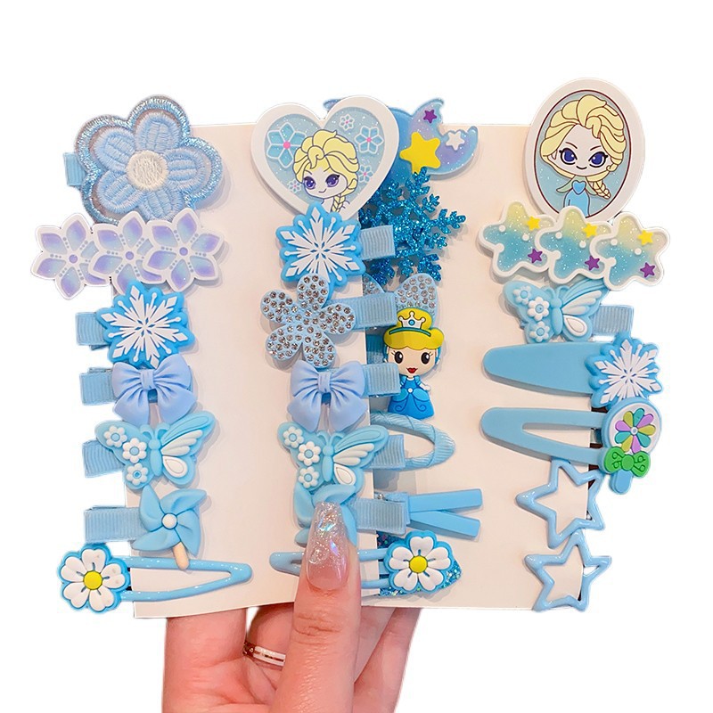 Children's hair clips, Elsa princess hair accessories, cute cartoon bb clips for little girls, Frozen headwear, girls' broken hair clips Item Picture