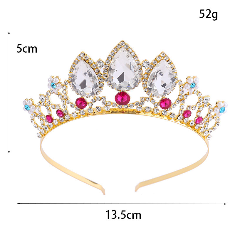 Cross-border European-style wedding dresses, crown accessories, stage performance, princess crown headwear, travel photography, crystal crown props Application Scenario