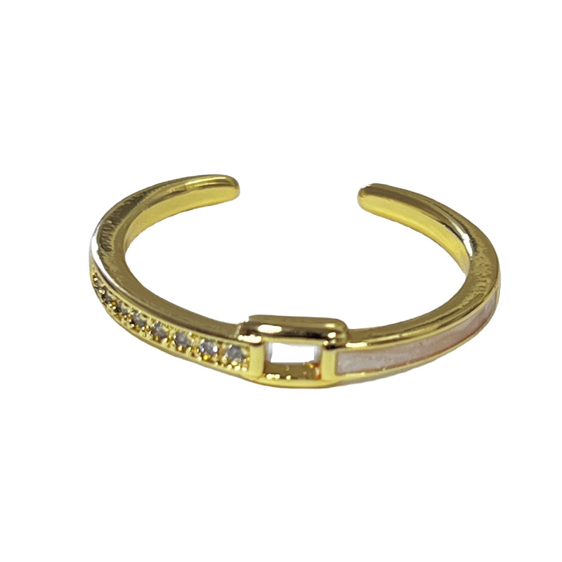 A niche design with a simple snake-shaped plain ring, a unique open ring, a women's chain, a retro and cold style ring, and a sweet and cool accessory Item Picture