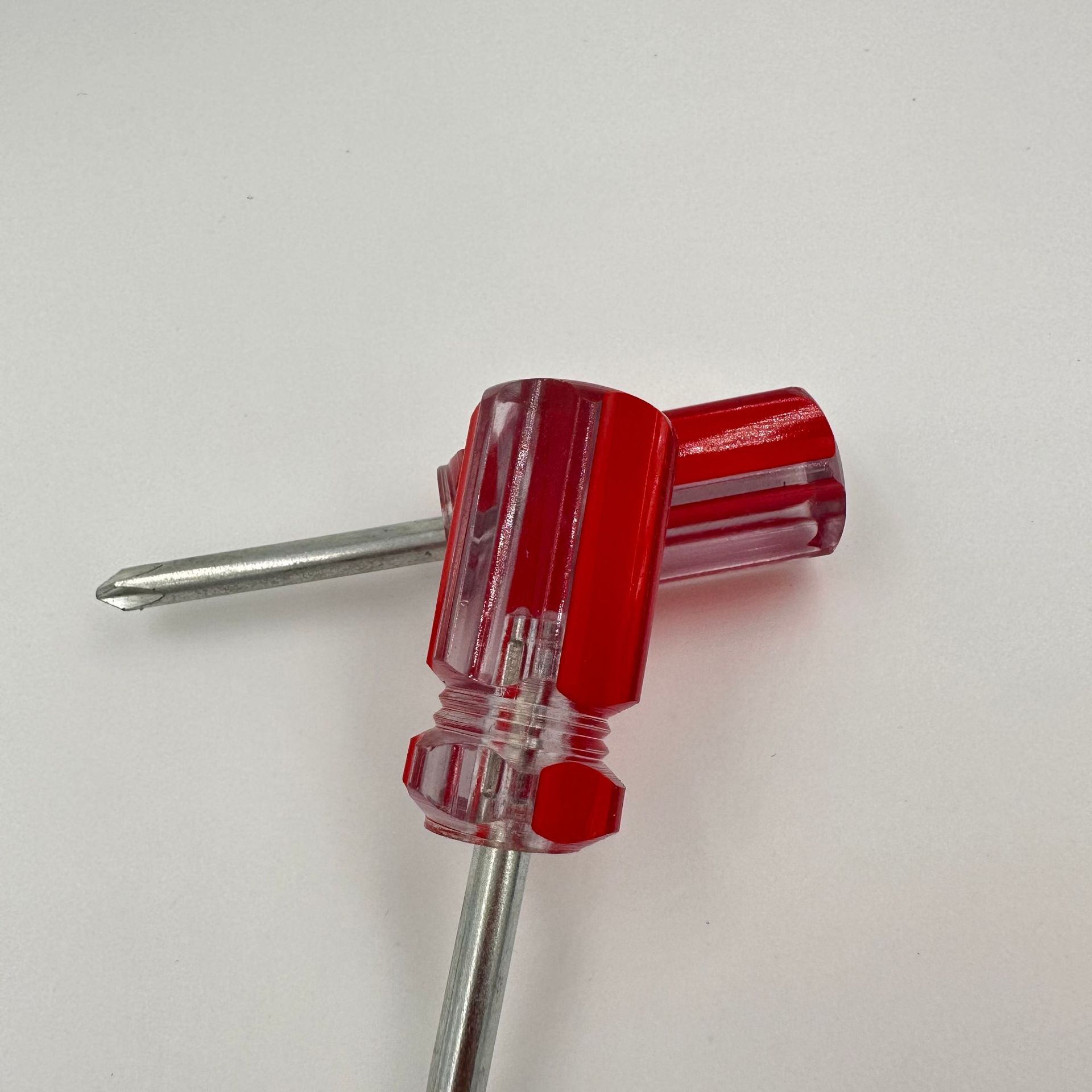 Factory direct supply of 9-centimeter-long colored striped small radish head screwdrivers with fixed cross and straight mini manual screwdrivers Specification drawing