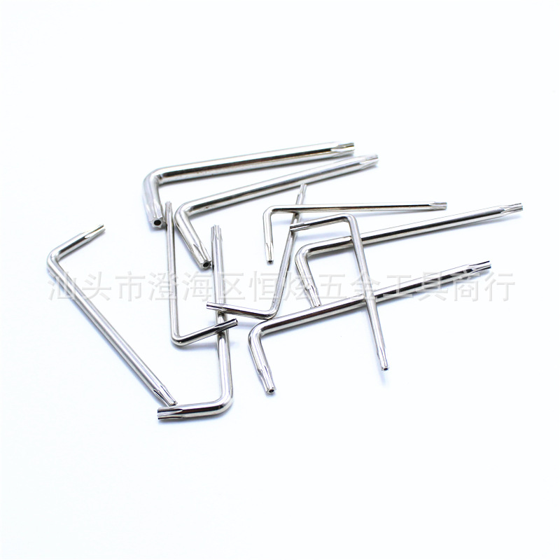 T6, T8, T10, T15, T20, T25, T30 L-type double-head dual-purpose screwdriver and hardening wrench with holes Item Picture