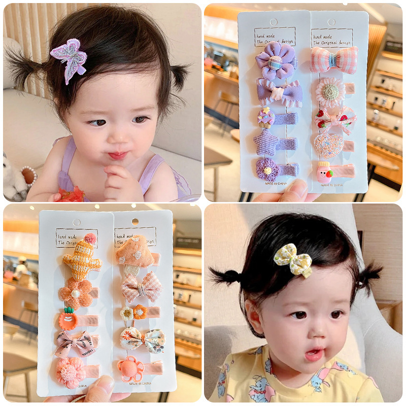 Baby hair clips for girls with less hair won't damage the hair. Adorable and super cute for infants and toddlers. Hair clips, small clips, and headwear full figure