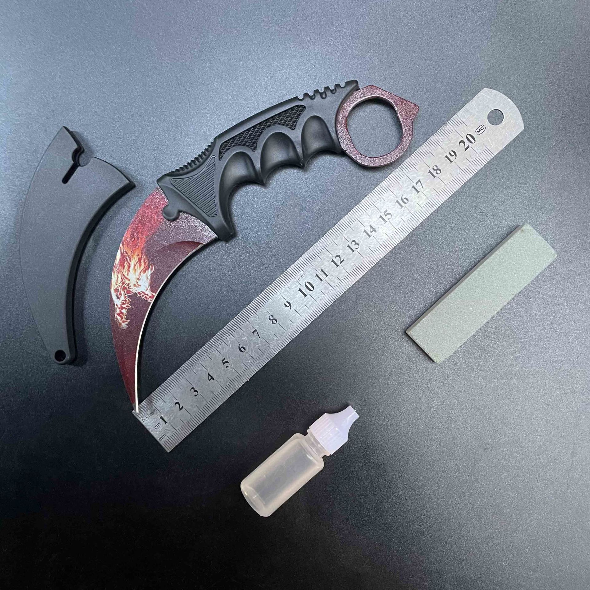 Factory wholesale outdoor portable self-defense claw knives, CSGO game peripheral toy models, high-hardness stainless steel undefined