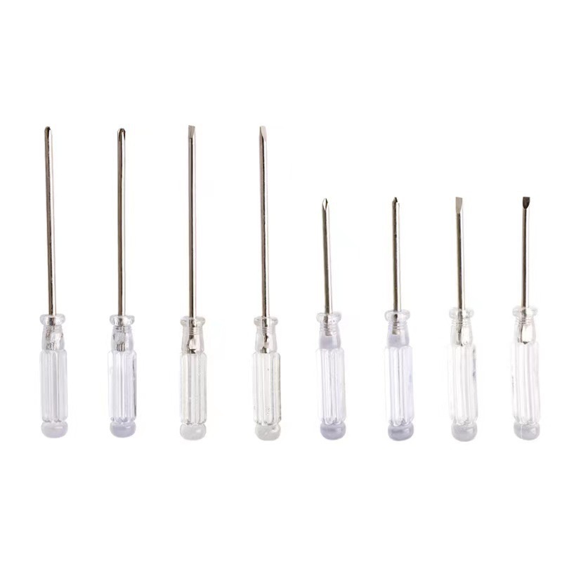 New type of screwdriver with a cross-shaped crystal transparent tip 3.02.0 small cross-shaped screwdriver toy for home delivery Item Picture