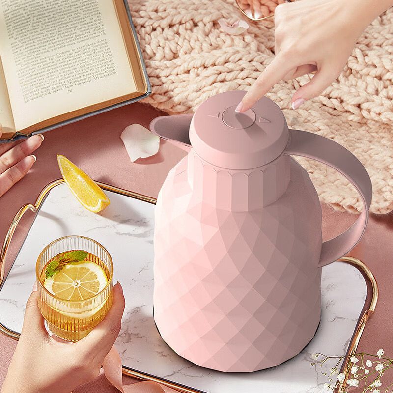 Wholesale of large-capacity lead-free glass inner liner 24-hour insulated dormitory household thermos with lid Specification drawing