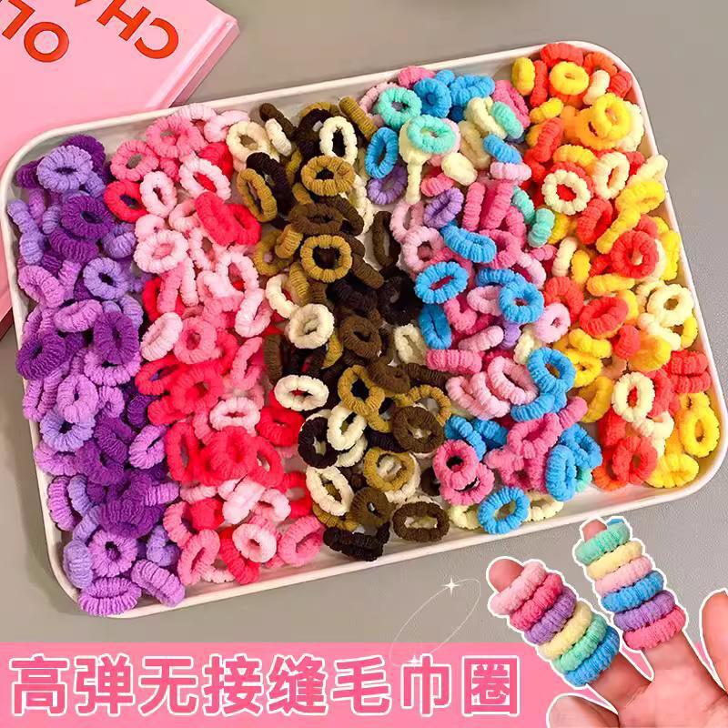 New children's bamboo hair tie, no hair damage for babies, seamless hair band, mini small towel tie, hair tie for girls details Picture