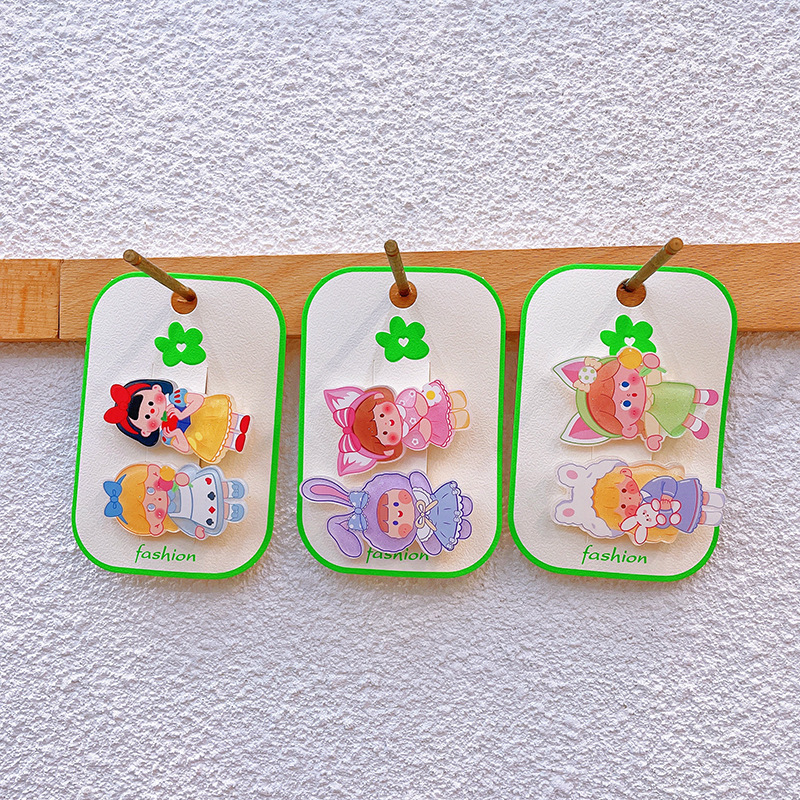 Children's hair clips, baby hair clips, cute cartoon princess clips, hair clips, bb clips, broken hair bangs clips, girls' headwear details Picture