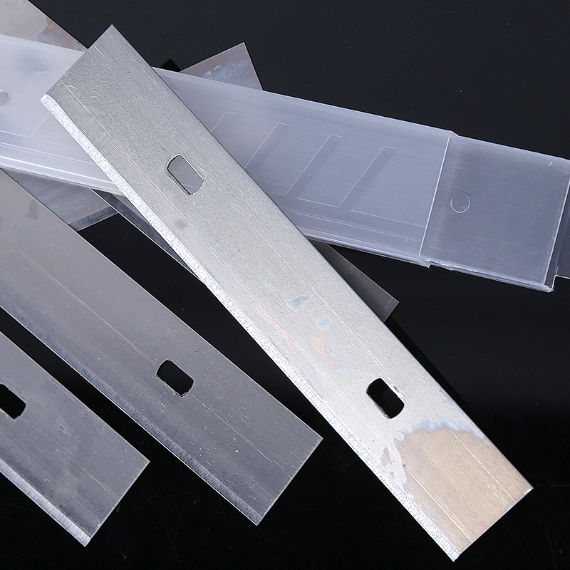 Wholesale alloy steel cleaning knife blades in stock, sharp and durable, thickened replacement blades, glass scraper blades Specification drawing