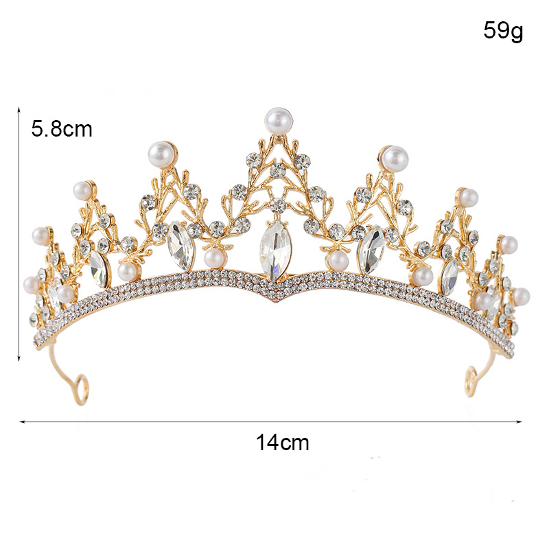 European and American bride crown headwear, birthday wedding hair band accessories, Queen's wedding alloy headwear, hair accessories, crown accessories Item Picture