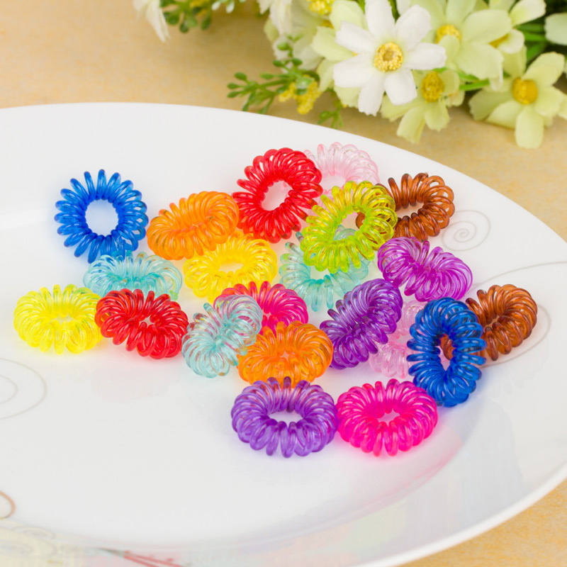 Telephone line hair band, female Instagram small seamless hair tie, black summer hair tie, thin plastic rubber band for tying hair Specification drawing