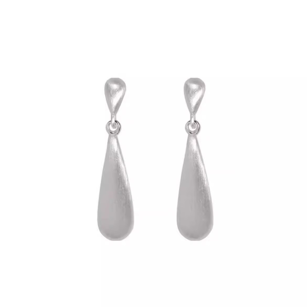 The silver frosted teardrop earrings feature a unique and luxurious design with a cold and elegant new Chinese style, exuding a retro and fashionable charm for women Item Picture