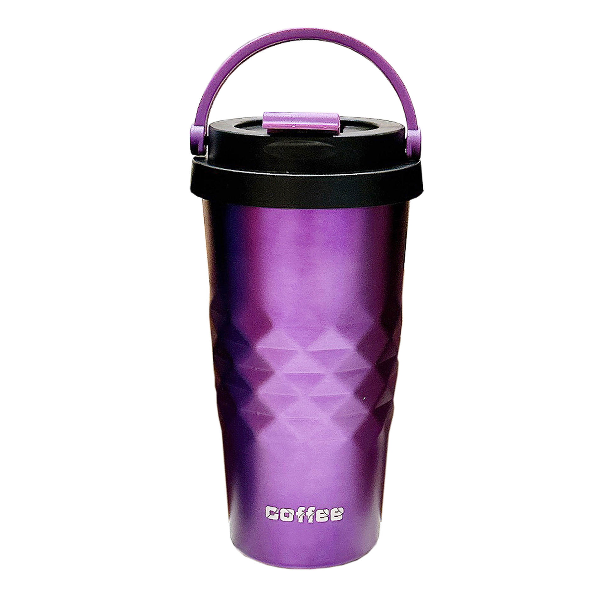 Simple ins insulated cup, high appearance level portable hand-held coffee cup, anti-slip brushed stainless steel insulated cup for office use Item Picture
