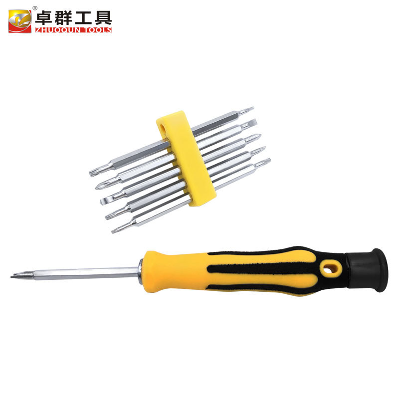 Cost-effective 6-in-1 screwdriver set, strong magnetic YU plum blossom triangular special-shaped multi-functional household screwdriver 12-in-1 Item Picture