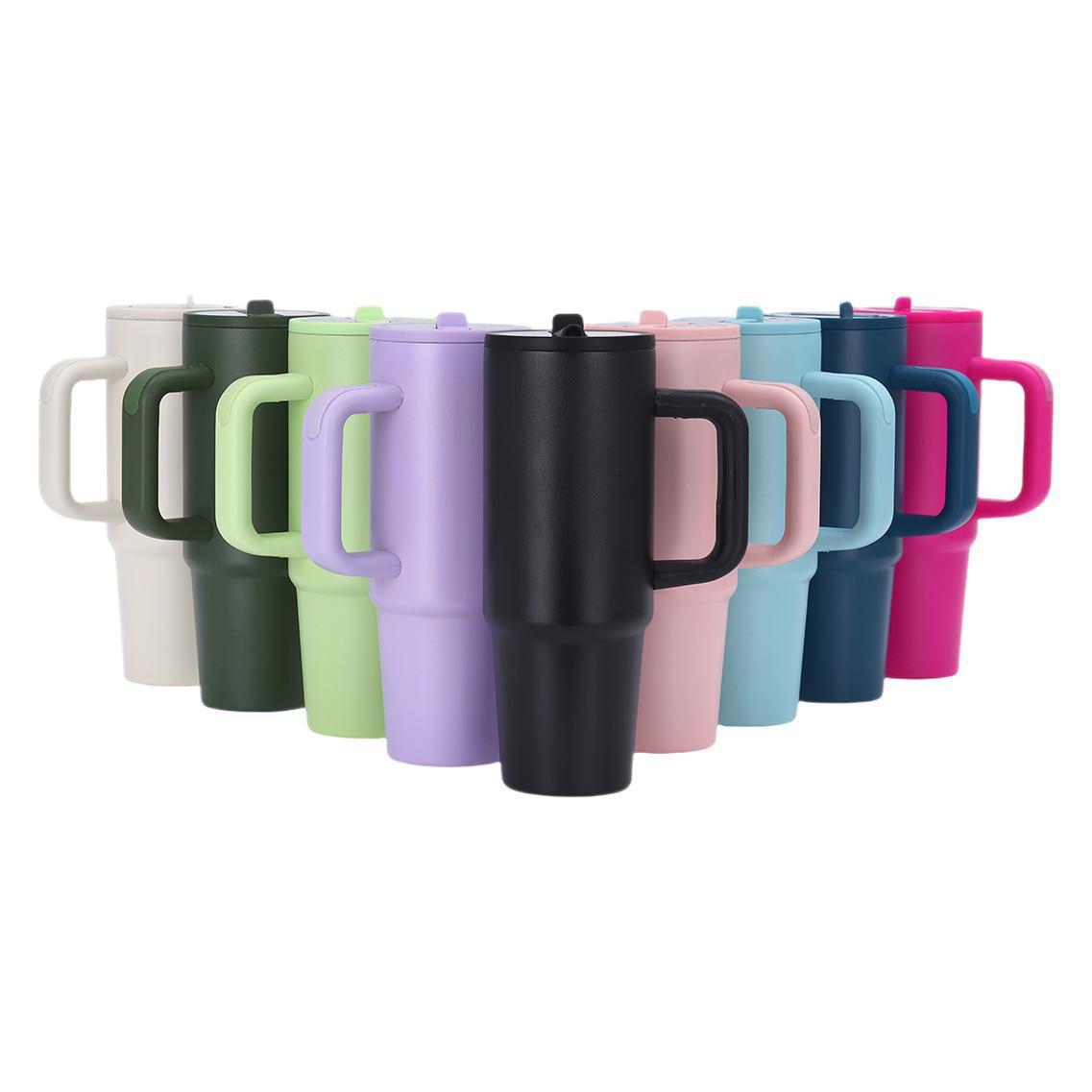 Cross-border 30OZ car cup, 304 stainless steel double-layer vacuum insulated cup with handle, portable straw cup Application Scenario