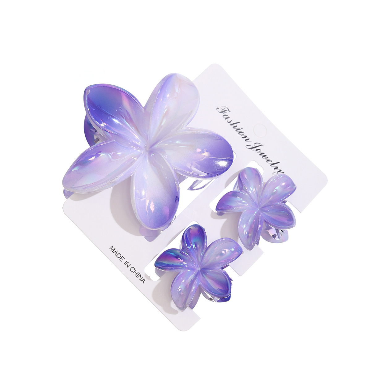 2025 New European and American laser gradient frellia hair clips, colorful scratch-off beach hair accessories, high appearance level wholesale accessories Item Picture
