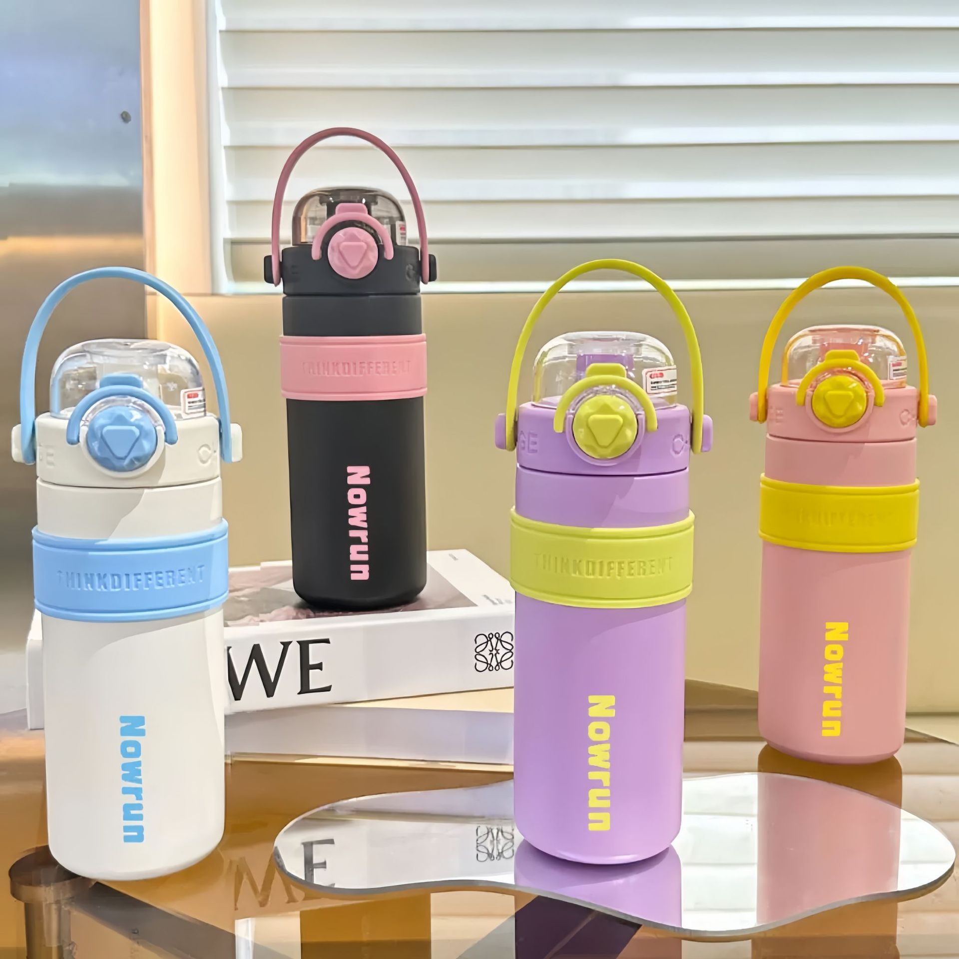 2024 Simple and sporty insulated cup, fashionable and trendy portable direct drinking water pot, high appearance level stainless steel couple cups details Picture
