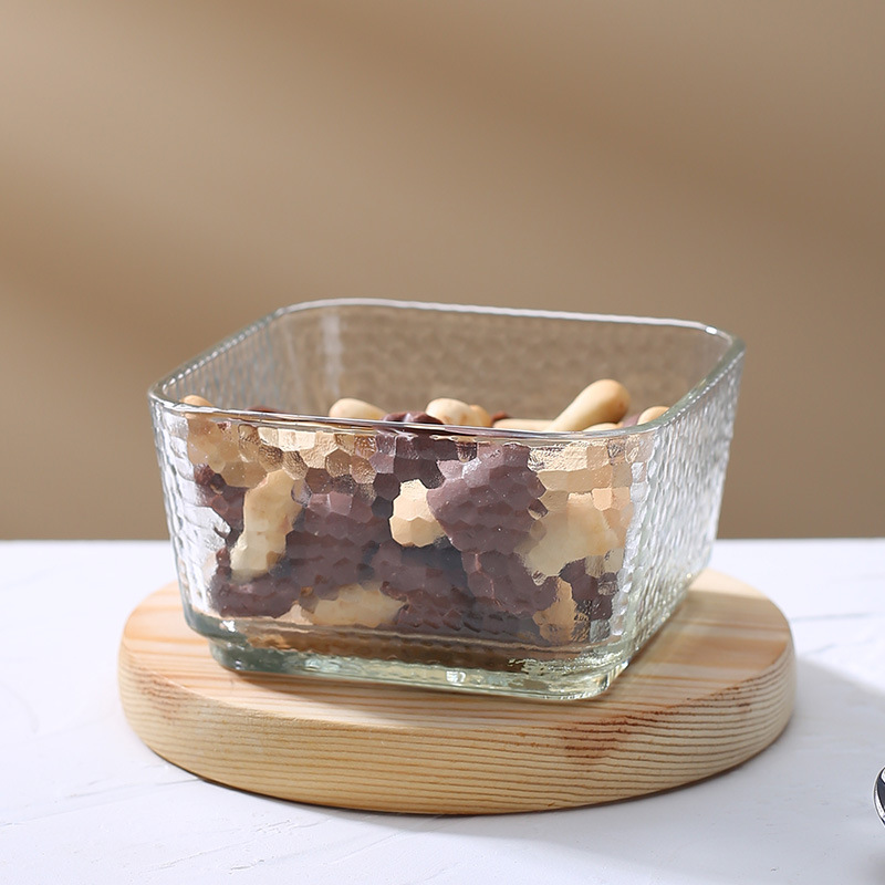 Home creative and fashionable salad bowls, sauce plates, glass fruit plates, snacks, living room dried fruit boxes, nuts, snacks, candies Specification drawing