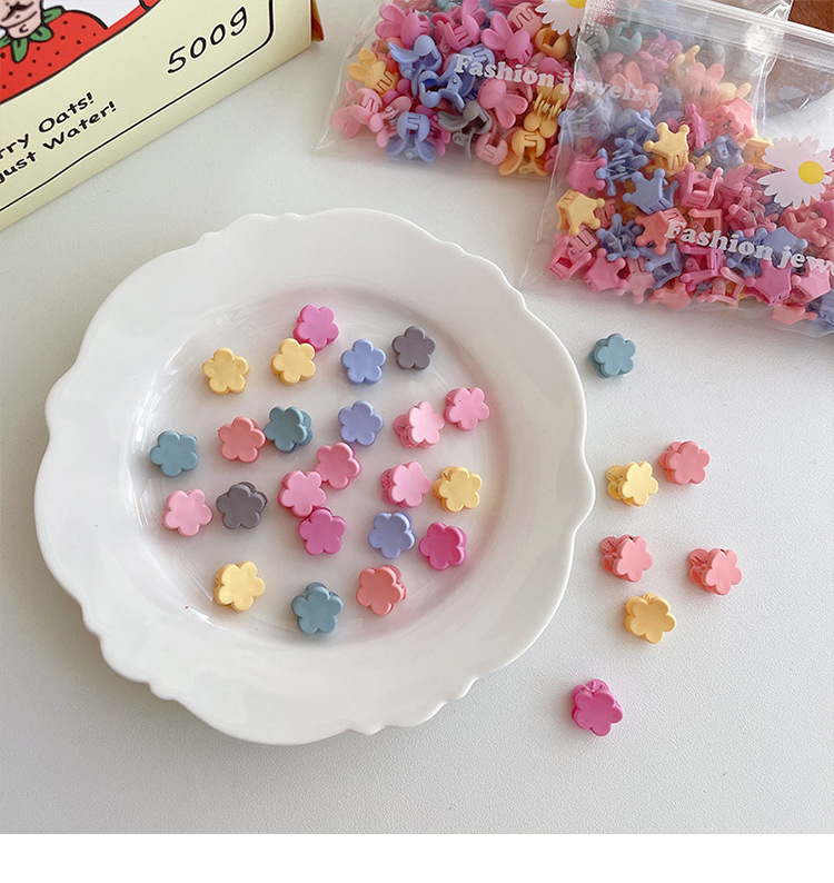 Korean hair accessories, children's five-pointed star hair clips, mini cartoon matte bangs clips, baby broken hair clips, baby hair clips wholesale Specification drawing