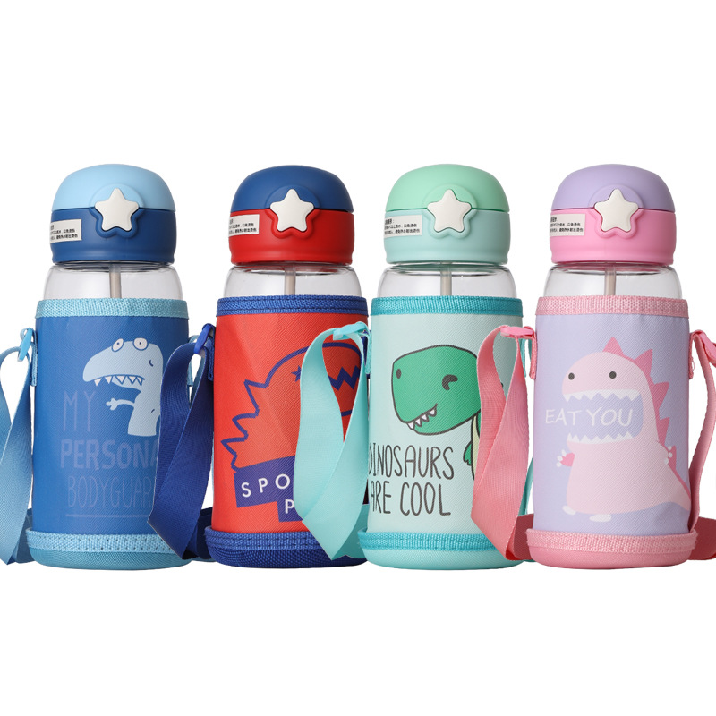 Summer high-appearation-level cartoon children's water cup, straw cup, student outdoor portable sports large-capacity water cup customization Item Picture